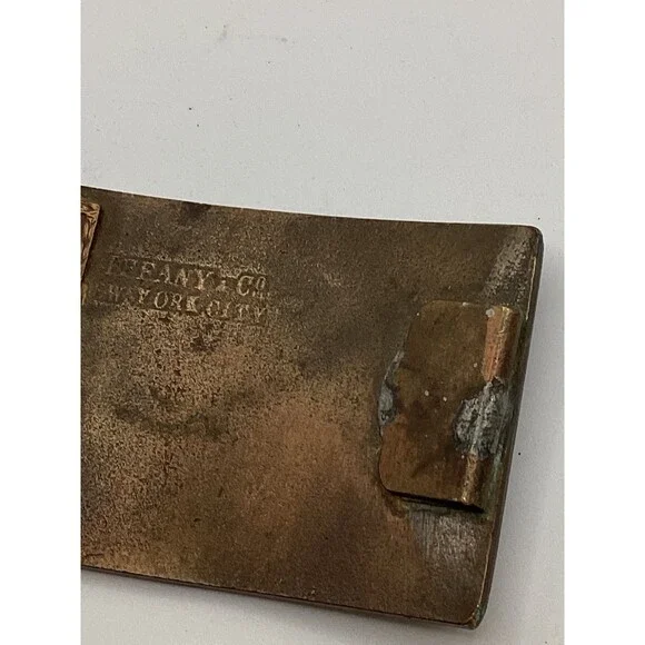 Vintage Colt Revolvers Tiffany & Co. Brass Bronze Belt Buckle London England - Picture 5 of 5